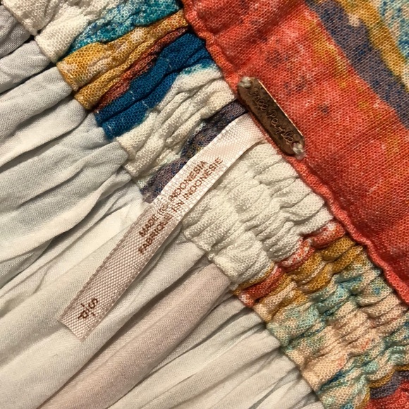 Free People Painted Striped Mini Dress Sz S - Picture 4 of 5